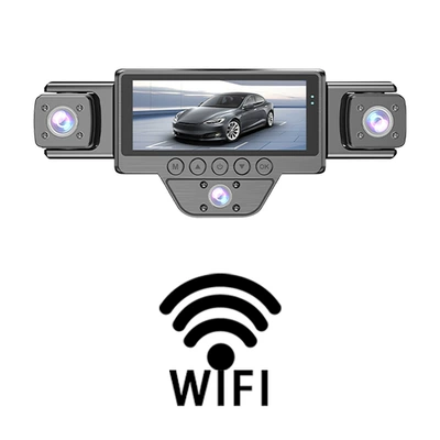 Driving recorder with Wifi Connectivity, 5-Way - n89-four-record-wifi-front-of-the-car-inside-the-car-left-and-right