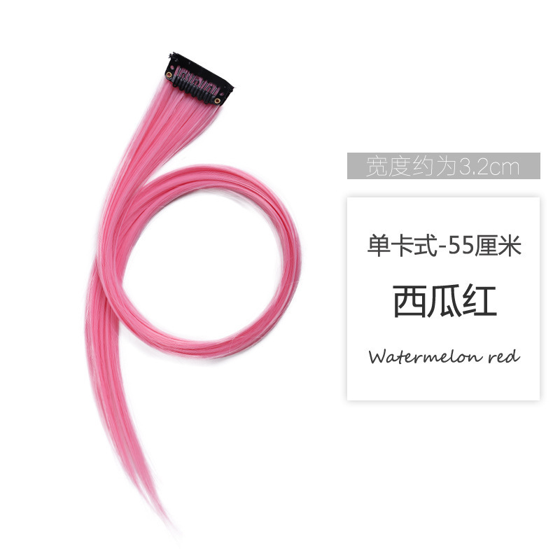 Pelucina de color pelucina extensión de cabello colgante oreja pelucina de teñido de cabello simulado pelucina de blanqueo pelucina de seda de alta temperatura pelucina de cabello recta