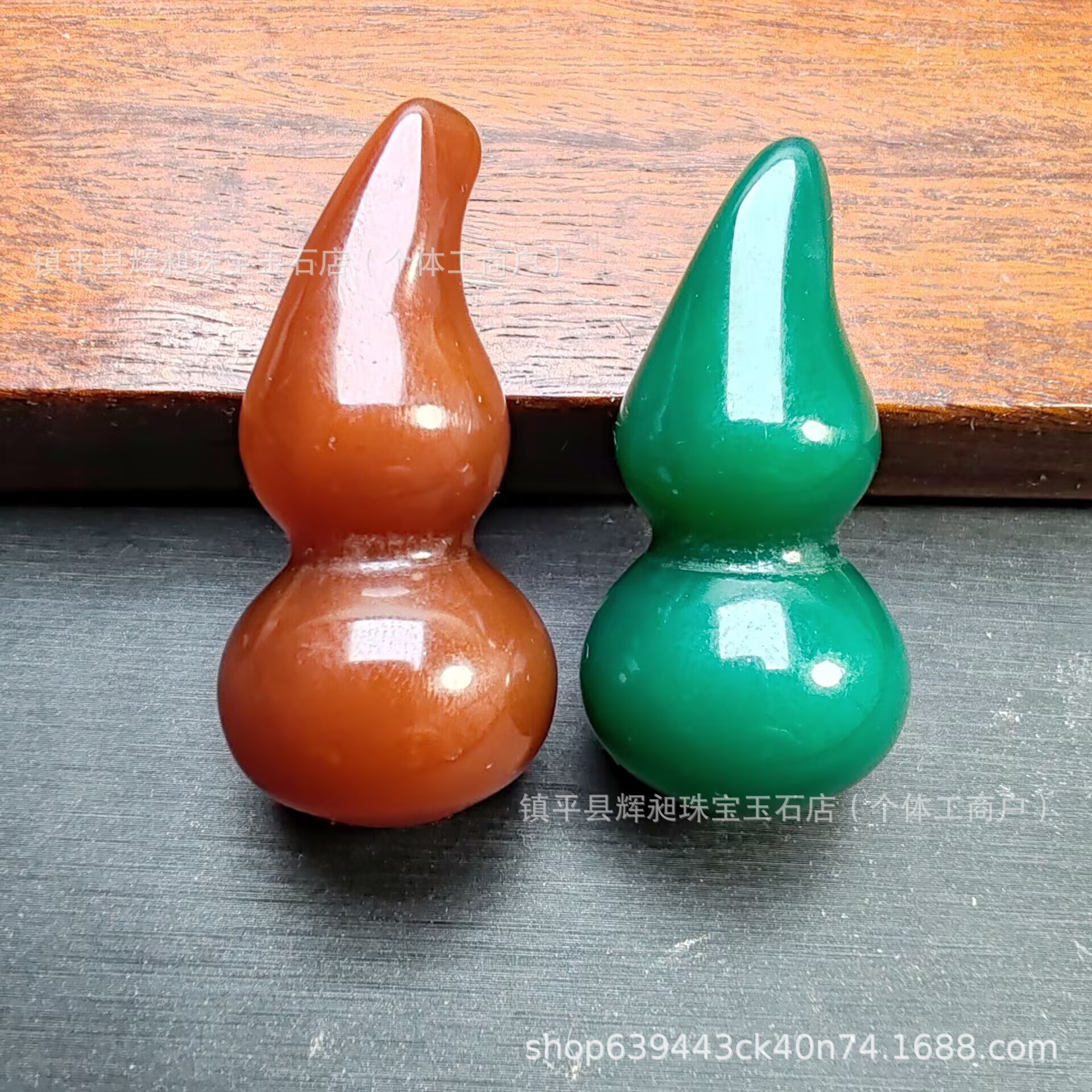 红玛瑙立体大葫芦吊坠 摆饰 绿色玉髓玉葫芦挂件diy配饰饰品批发