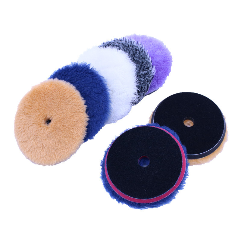 厂家直销5寸汽车漆面划痕抛光羊毛抛光盘 神风款日式长羊毛抛光垫