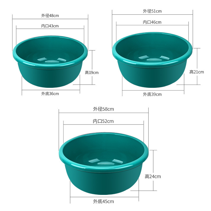 lavabo doméstico grande profundizar gran lavabo redondo bebé lavabo infantil lavabo de plástico grueso duradero