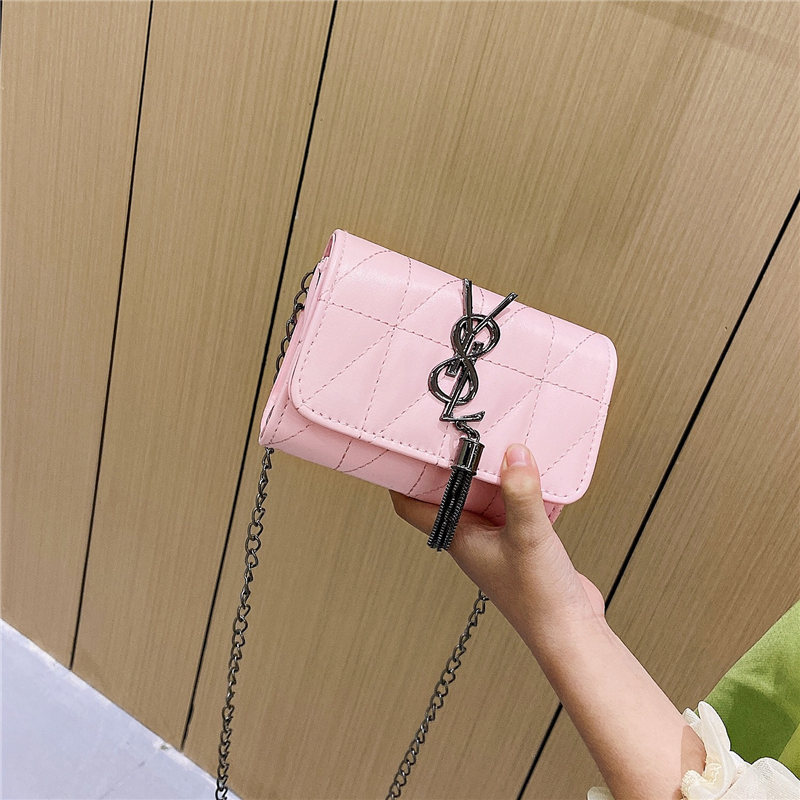 fashion children Bag 2021 Spring and summer new pattern Small fragrant wind Messenger Korean Edition The Little Princess Simplicity Mini Chain bag