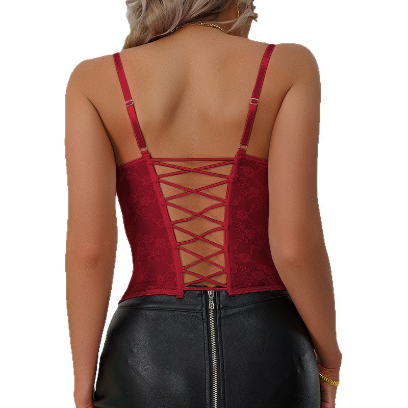 French Style Shapewear Top For Women Sexy Strapless Camisole With Jacquard Inner Layer Fishtail Bra Design_voghion.com