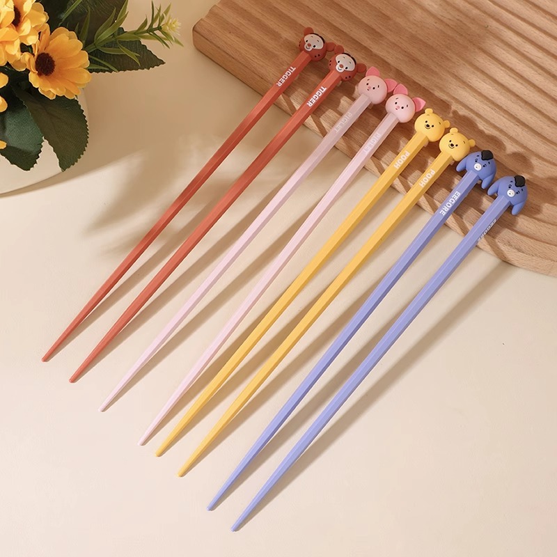 Winnie the Pooh Alloy Chopsticks Household Chopsticks Personal Chopsticks Children Adult Universal Light Luxury High-grade High-temperature Resistant Chopsticks