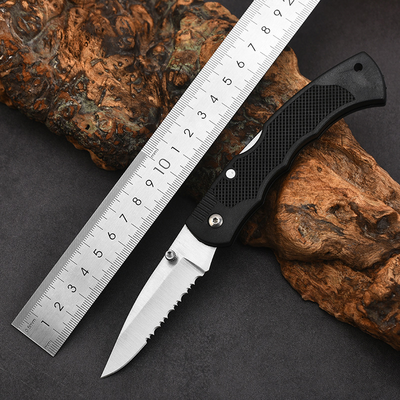 户外刀野营高硬度胶柄折叠小刀便携折叠式未开刃小巧轻量可折叠