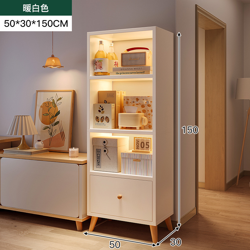 Armario de almacenamiento de varias capas junto al mueble de TV, armario de exhibición de sala de estar, estantería estrecha para el hogar, armario de almacenamiento para el dormitorio, armario de piso a techo