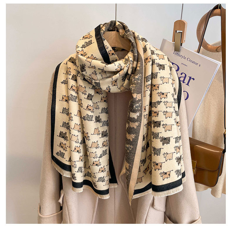 Women's Retro Animal Imitation Cashmere Scarf display picture 4