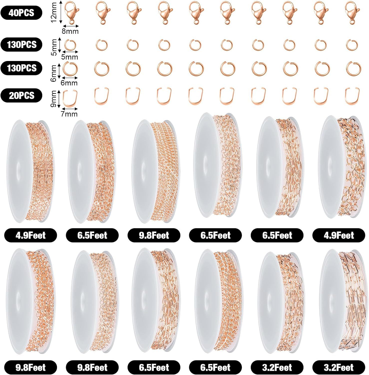 Iron Material 1 Set 3*5MM 6*8mm 7 * 12mm Iron Jewelry Accessories