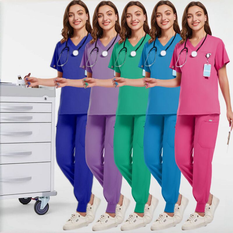 Frosted suit Uniform Female Jogger Hospital Accessories Medical Surgical Clothes Pharmacy Beauty Work Clothes Unisex