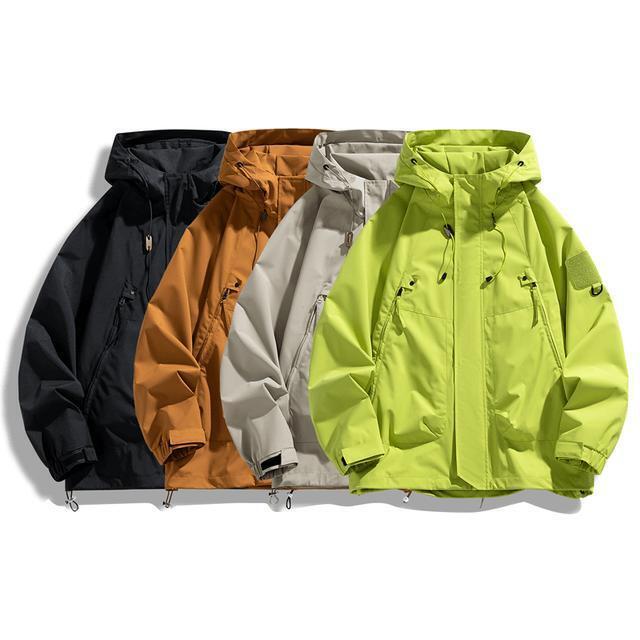 Outdoor Jackets for Male and Female Students, Loose Casual Sports Versatile Jackets, Waterproof and Windproof Hooded Jackets for Couples Outdoor Jackets for Male and Female Students, Loose Casual Sports Versatile Jackets, Waterproof and Windproof Hooded Jackets for Couples