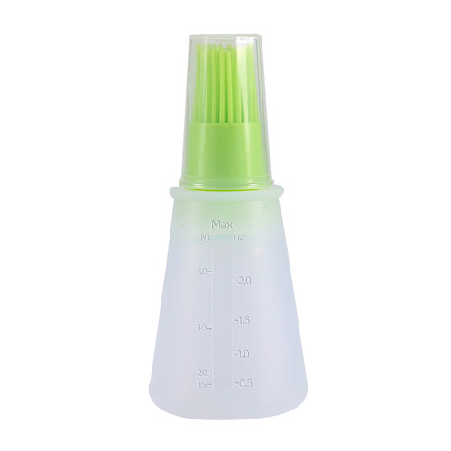 Silicone oil bottle brush outdoor barbecue oil bottle brush with cover and scale oil pot sauce brush household baking tools