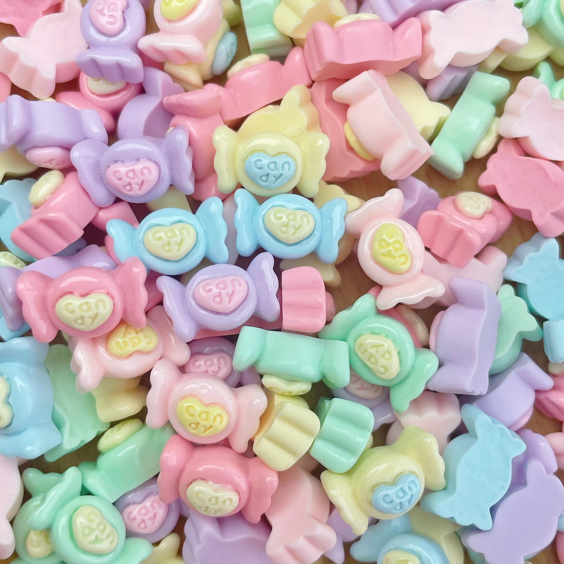 Mini brillante accesorios de resina caramelo flor paraguas tamaño pequeño uñas arte DIY joyería crema pegamento borde a juego horquilla