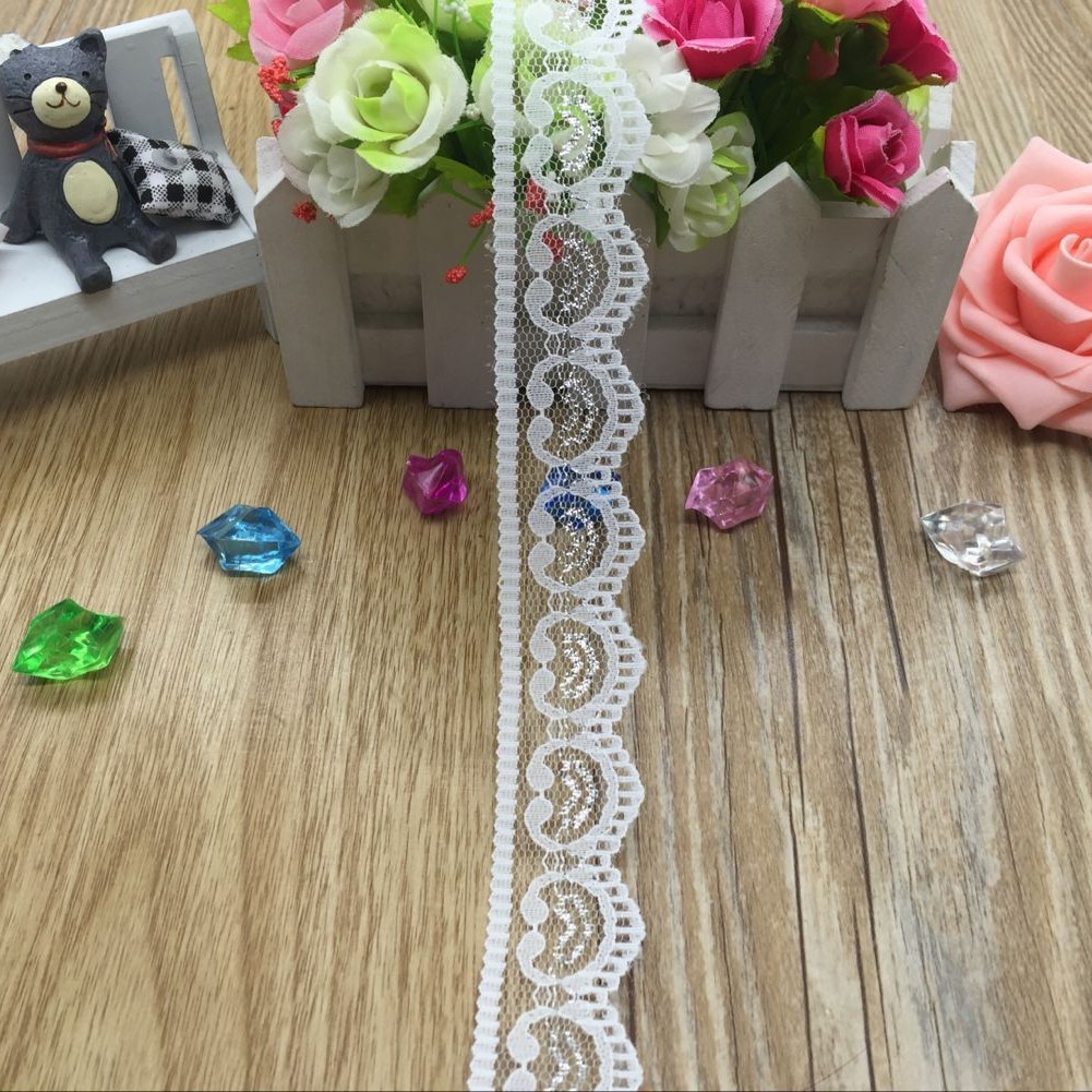 无弹蕾丝DIY花边服装辅料现货供应5002银#  宽度2.8CM