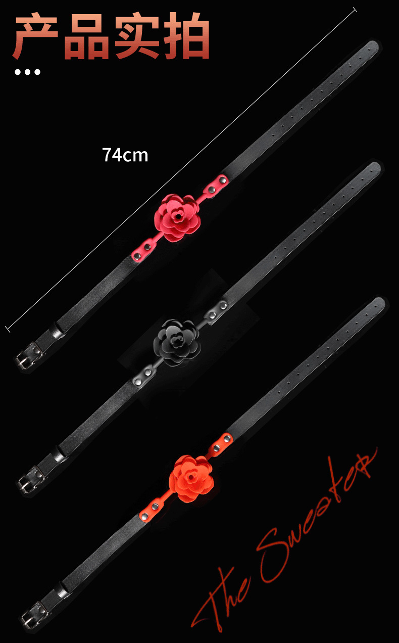 Silicone and Alloy Bondage Restraint Set with Mouth Ball, Handcuffs and Nipple Clamps — detail image 28