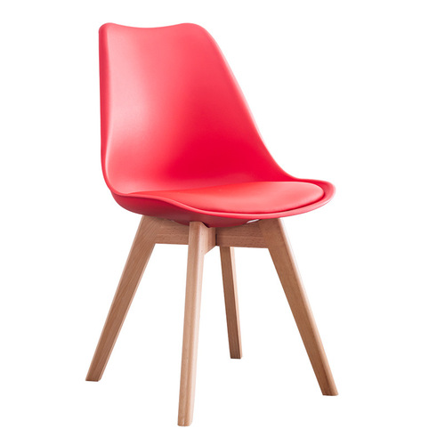 靠背椅餐椅家用网红北欧简约休闲舒适可爱卧室实木布艺伊姆斯椅子