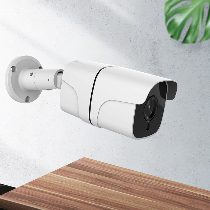 监控摄像头 800万POE供电红外网络枪机 4K 8MP POE IR IP CAMERA