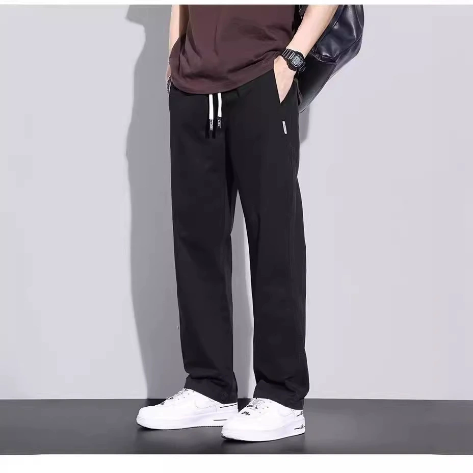 "Colored autumn sports trousers, American style, loose straight fit"