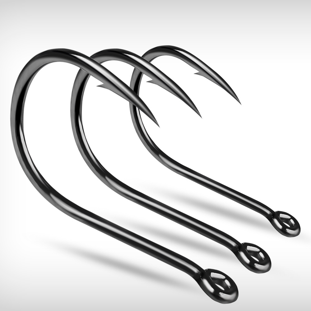 Iseni single hook soft insect hook with barbed crucian carp hook iron plate hook bulk fish hook fishing gear wholesale 100 pcs/box