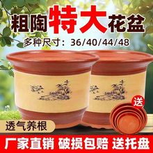 特大号陶瓷紫砂红粗陶花盆盆景落地盆花批发花盆套装组合工厂直销