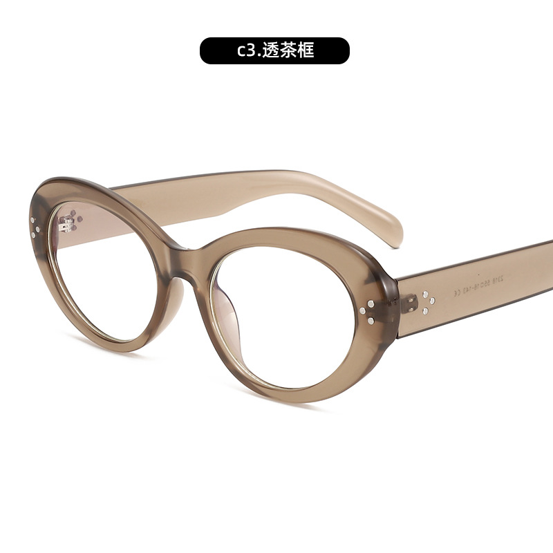 Nuevo marco pequeño ovalado ojo de gato espejo plano mujer comercio exterior transfronterizo arco de triunfo el mismo estilo versión coreana del marco de gafas anti-azul