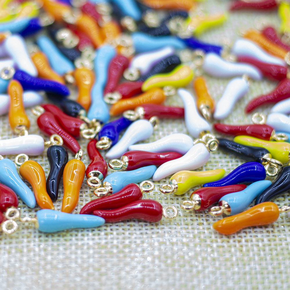 Accesorios de la joyería hecha a mano DIY aleación goteo pimienta 10 unids/pack casera pendientes colgante