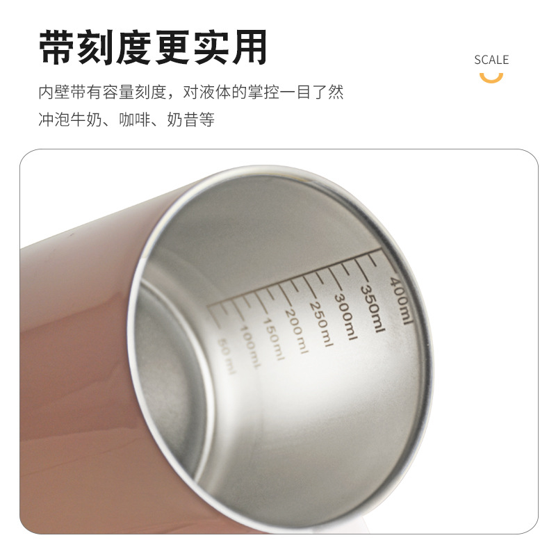 Nuevo estilo 316 taza de agua mango de acero inoxidable de doble capa taza de vino caliente fiesta al aire libre taza de café portátil sin impresión