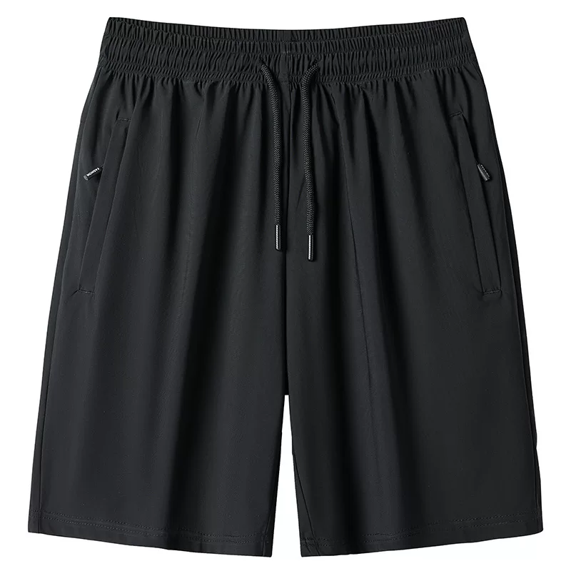 Шелковые брюки, эластичные дышащие трендовые универсальные шорты, оверсайз, плюс размер