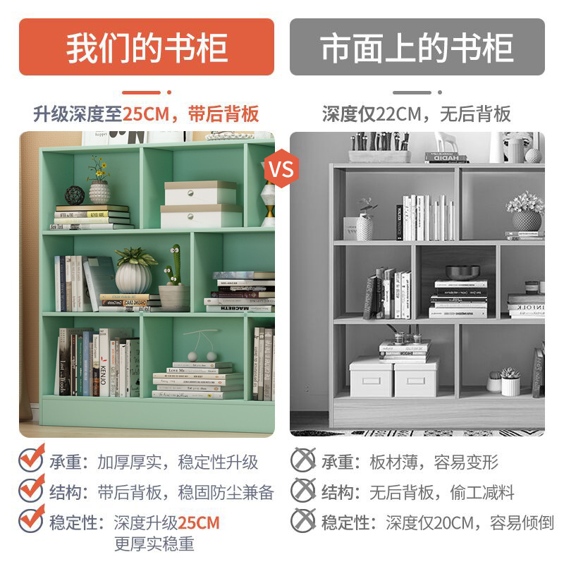 Simple estantería de pared de piso sala de estar de almacenamiento en capas rack de almacenamiento armario simple moderno hogar estantería