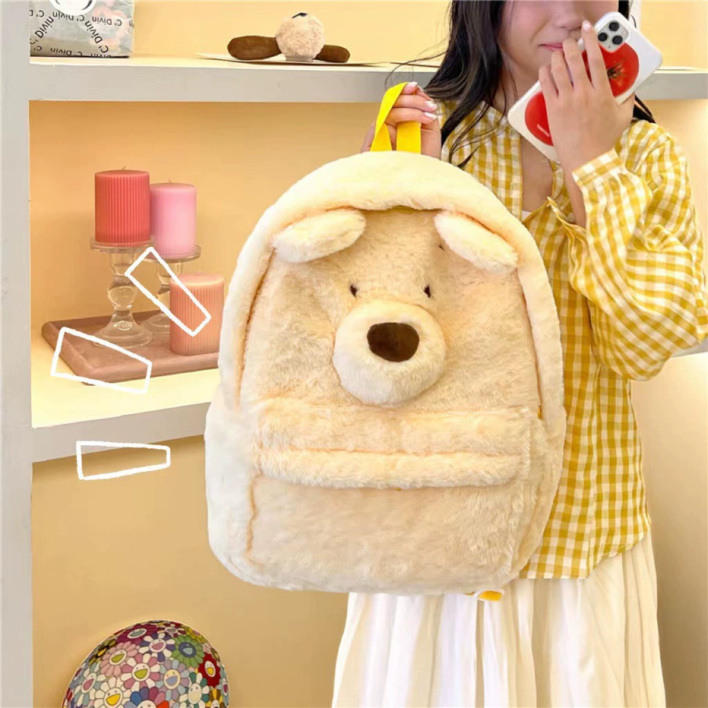 Cartoon Backpack, Plush Cute Bag, Multiple Sizes (32–40 cm) Shoulder/Backpack Style