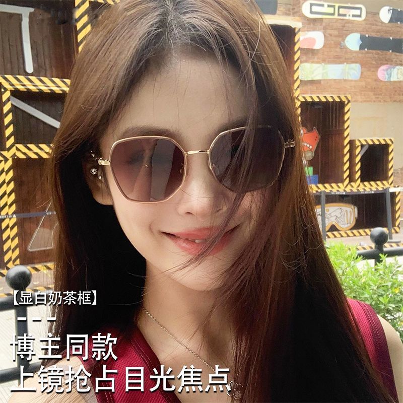 防紫外线茶色太阳眼镜2025新款欧美跨境太阳镜猫眼大方框墨镜高级|undefined