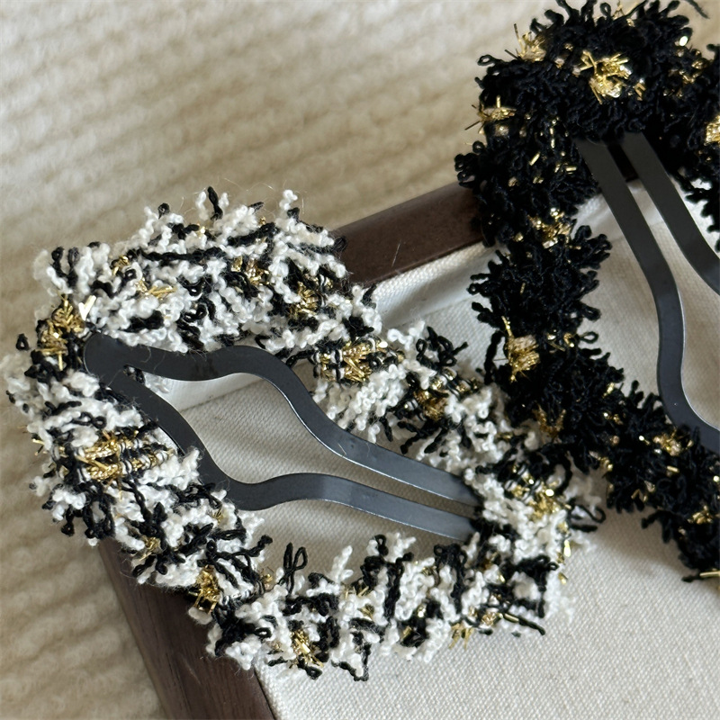 Francouzský temperament atmosféra smysl podzim a zima mrak barva vlna sponka do vlasů přestávka klip Čistá červená ofina sponka do vlasů vlasové doplňky ·_voghion.com