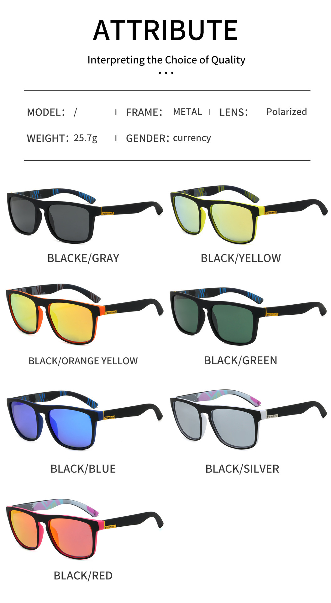 Cross-border Men's Polarized Sunglasses European and American Outdoor Cycling Glasses Women's Retro Fashion Sports Sunglasses