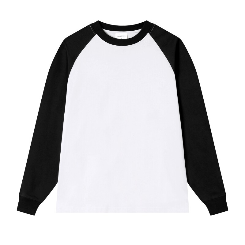 260g algodón puro color de choque hombro cuello redondo manga larga impresión de manga corta logotipo equipo de construcción de sudaderas culturales tendencia deportiva