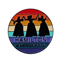 Брошь Hamilton-Skyler Sisters Бродвейский музыкальный значок вдохновения Феминистская булавка