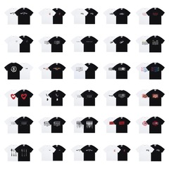 高バージョンのトレンドブランド メゾン マルジェラ MM6 レターロゴ ラウンドネック プルオーバー 半袖 Tシャツ
