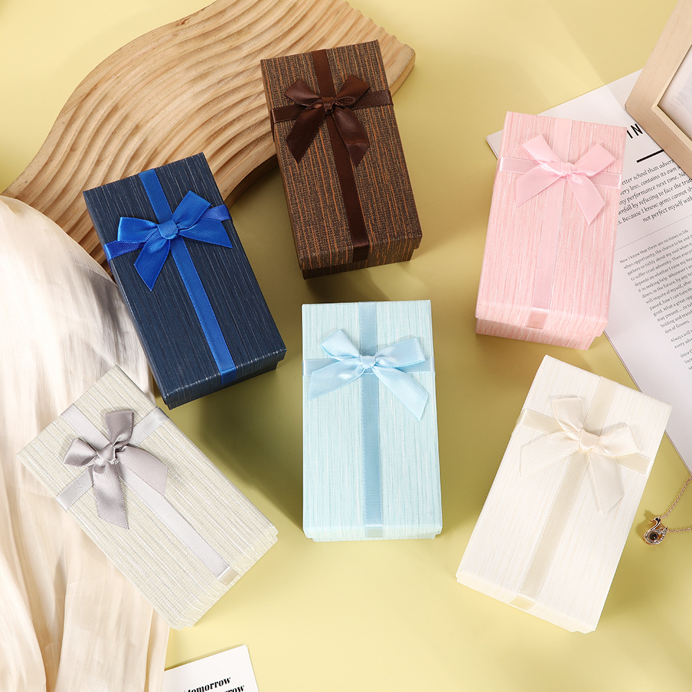 Nuevo rectangular festival cubierta caja de regalo simple arco decoración caja vacía fábrica al por mayor