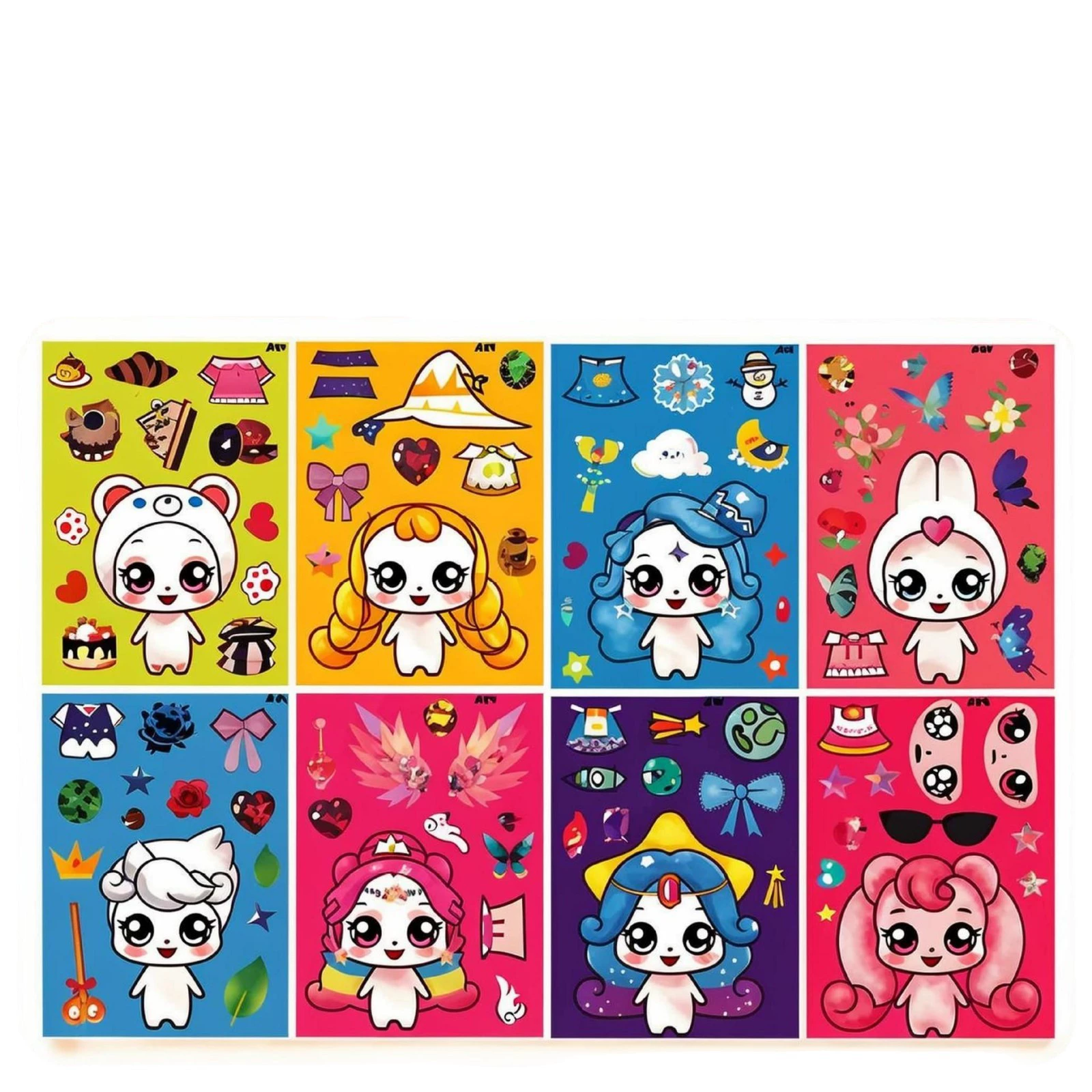 Box for dressing up, children's multi-use sticker, amusing toy, handmade, wholesale