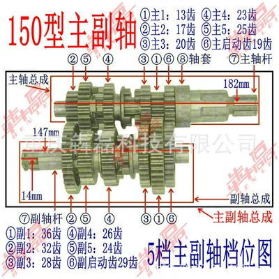 Benlei Zongshen Cbb/Cgp150175200250 External Balance Shaft Motorcycle Engine Main and Secondary Shaft Assembly (Motorcycle engine and accessories) - cgpcbb150175-main-and-auxiliary-shaft-assembly