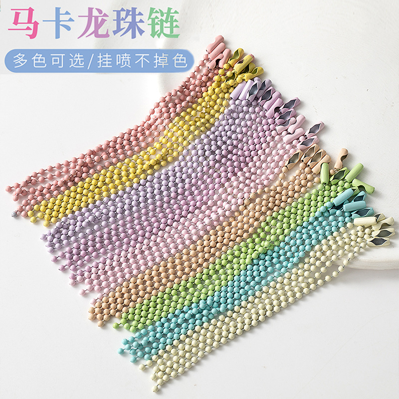Colorful Bead Chain Wholesale Accessories for DIY Crafts, Phone Straps, Keychains Colorful Bead Chain Wholesale Accessories for DIY Crafts, Phone Straps, Keychains