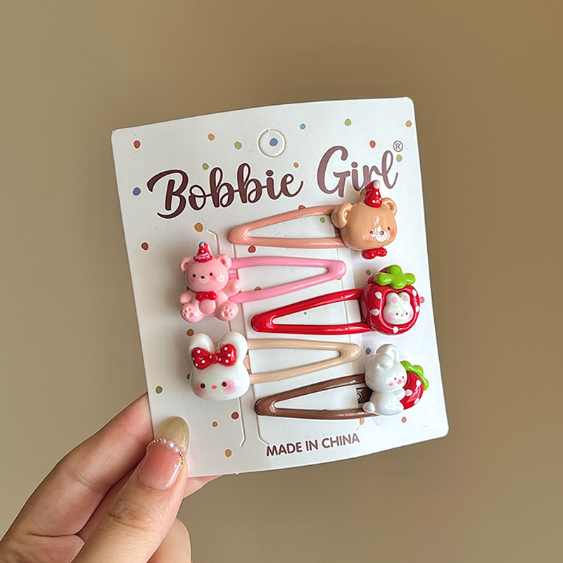 F8579-4 # Bear and rabbit bb clip five-piece set