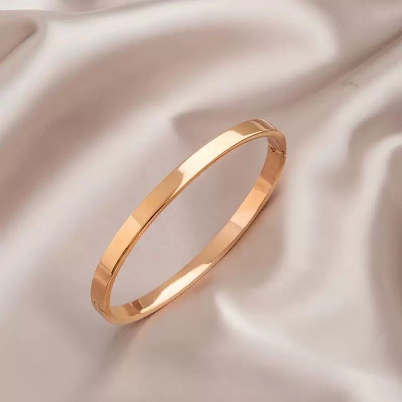 Bracelet stainless steel, fashionable accessory for men and women for beloved, does not fade, European style, internet celebrity, wholesale