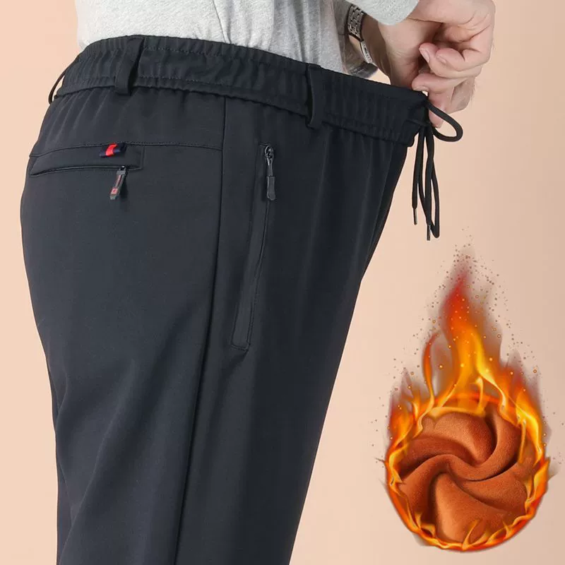 Summer spring trousers, for middle age, elastic waist, for middle-aged man