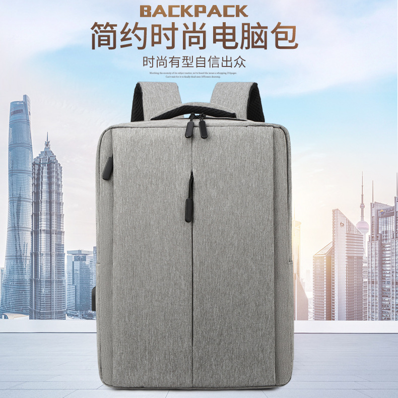 Mochila de estilo nuevo 2025 para hombre, de tela Oxford, para negocios, para computadora, de gran capacidad, moderna, informal, para la escuela, con impresión de logotipo.