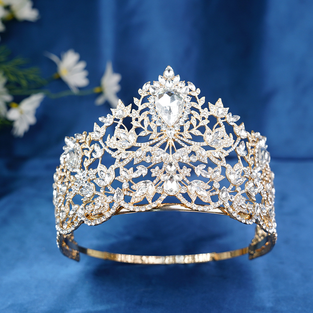 Miss Mundo Europa y Estados Unidos ganadora de la corona de la corona de la novia ajustable barroco image 14