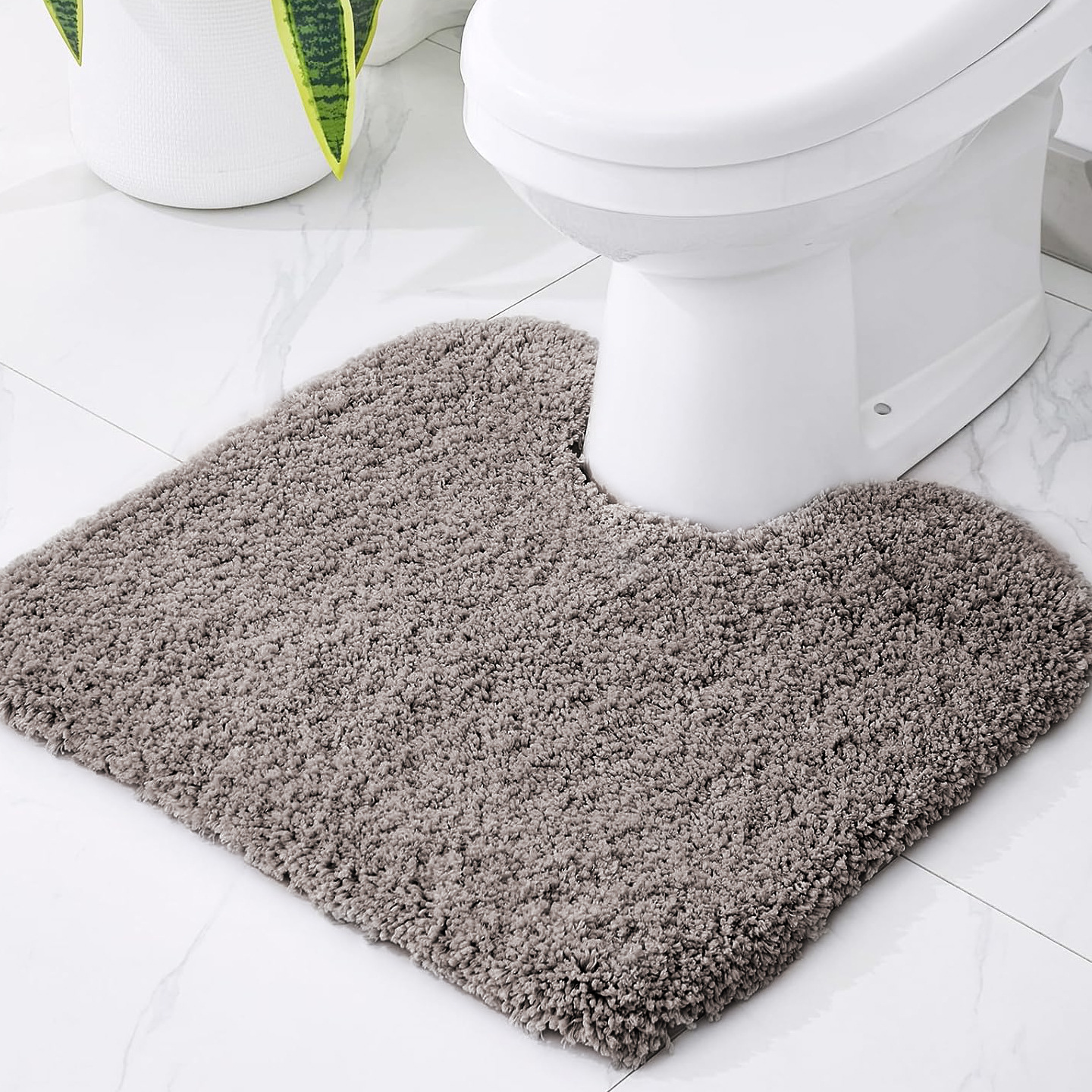 Alfombra de suelo de baño, alfombra de absorción de agua de baño, alfombra de entrada de baño, alfombra antideslizante, alfombra de pies, inodoro de baño, alfombra en forma de U