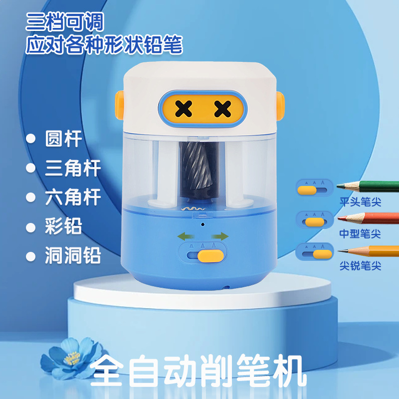 Sacapuntas de lápiz eléctrico automático Sacapuntas de lápiz de dibujos animados sacapuntas Sacapuntas de lápiz automático sacapuntas niños al por mayor