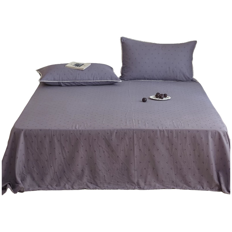 Sombrilla de cama de algodón de hilo de doble capa 2025 nueva funda de cama de algodón puro Simmons funda protectora de colchón sábana funda de cama de tres piezas