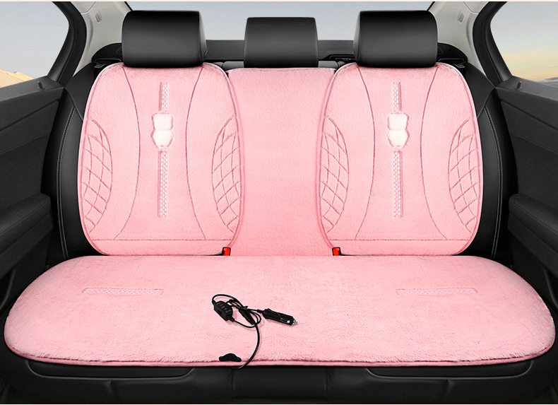 Car winter seat heating cushion single and double car electric heating pad 12V heating warm plush car pad wholesale