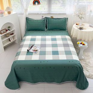 Pure Cotton Old Coarse Cloth Spinning Mat Three-piece Set Encrypted Thickened Bed Sheet Summer Single Double Household Kang Single Can Changzhen