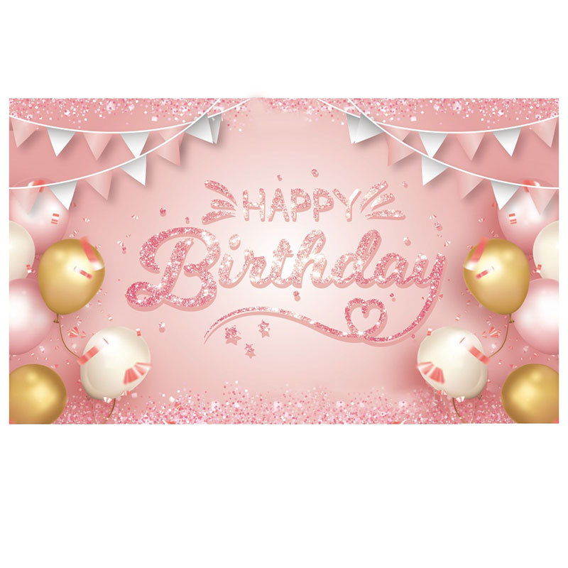 Fondo de fiesta con pancarta de feliz cumpleaños 2025, tela colgante para fotos con tema de cumpleaños, decoración fotográfica.